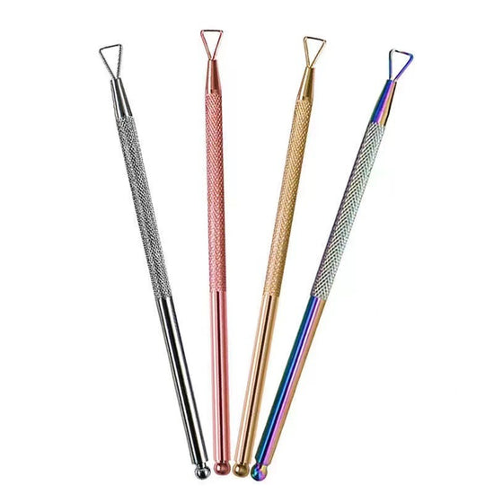 Stainless Steel Nail Art Tool – Double Headed Gel Polish Remover, Cuticle & Dead Skin Cleaner