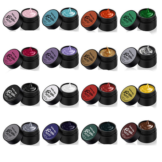 5D Nail Art Gel – Metallic Pull Line Gel Polish for 3D Designs, Phototherapy & Nail Decoration