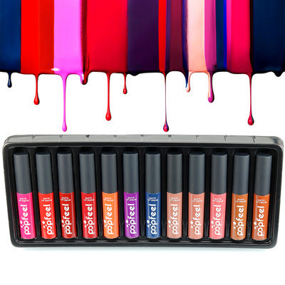 12-Color Lip Gloss Set – Long-Lasting, High-Pigment Lipsticks for All-Day Wear