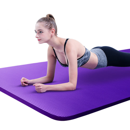 Extra Thick Non-Slip Yoga Mat – High Density NBR Exercise Mat for Pilates, Stretching & Home Workouts
