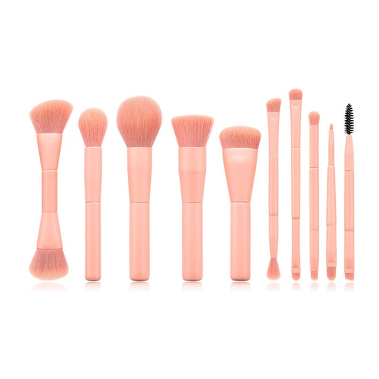 10-Piece Makeup Brush Set – Professional Foundation, Blush & Eyeshadow Brushes