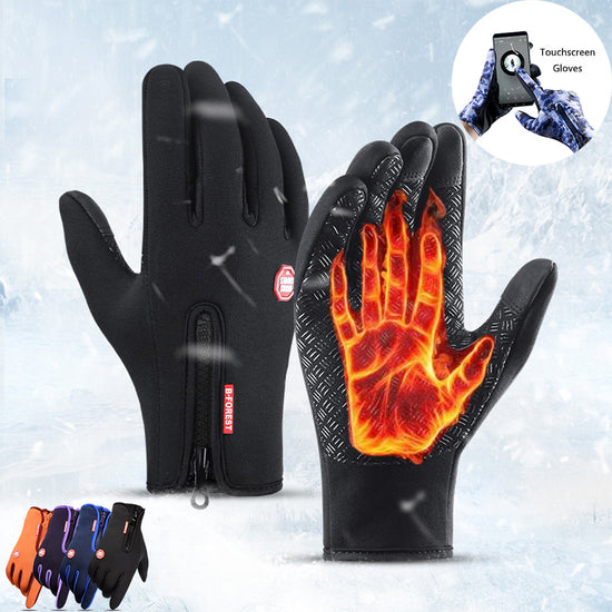 Winter Touch Screen Gloves – Waterproof, Windproof, Fleece-Lined Sports & Motorcycle Riding Gloves