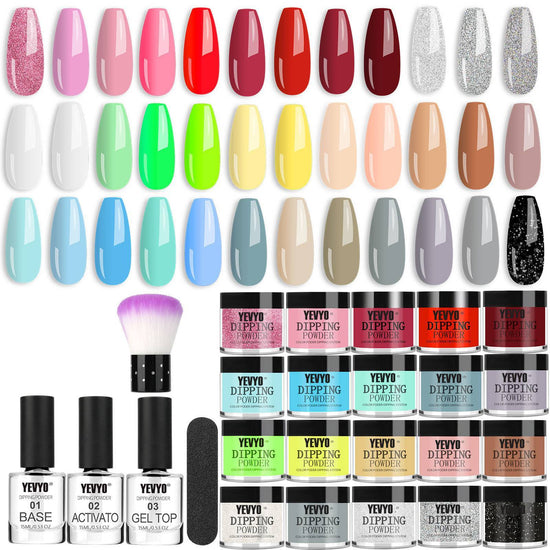 Acrylic Nail Dipping Powder Kit – 36 Colors with Liquids, Fast Dry, Long Lasting DIY Manicure System